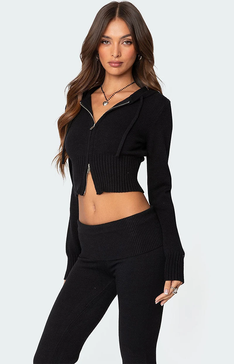 Edikted Desiree Knitted Hooded Cardigan