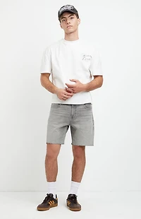 Pacsun Harrison Cutoff Baggy Jean Shorts Stretch Gray