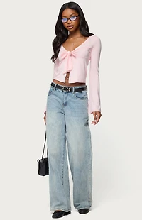 Edikted Scarlette Tie Front Top