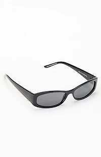 Pacsun Romy Black Rectangle Sunglasses