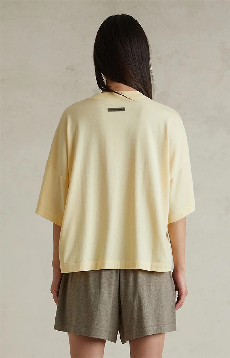 Fear of God ESSENTIALS Women's Garden Yellow Boxy T-Shirt