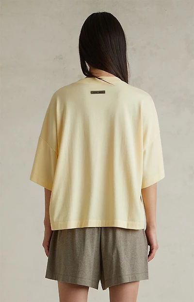 Fear of God ESSENTIALS Women's Garden Yellow Boxy T-Shirt