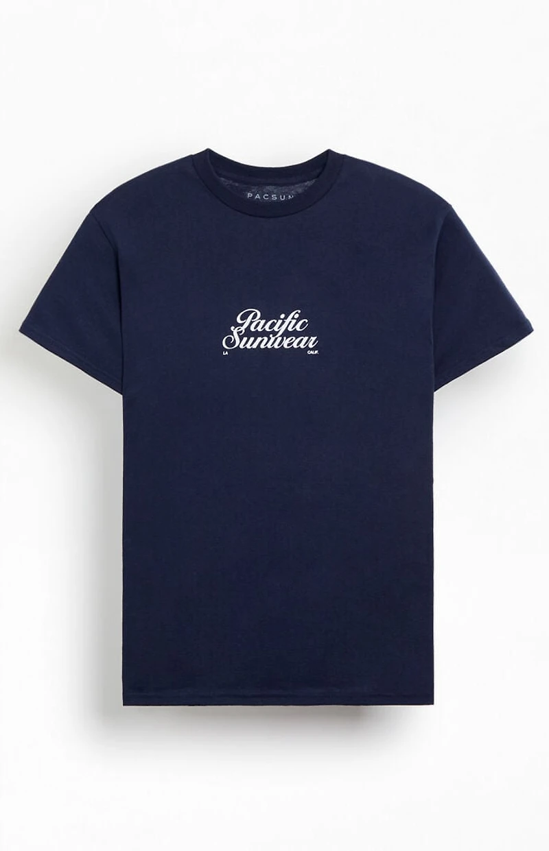 Pacsun Navy Script T-Shirt