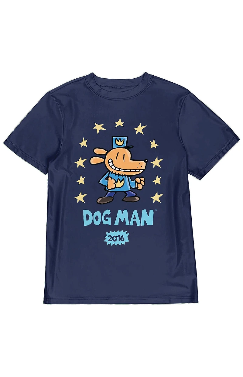 Kids Dog Man Surrounded by Stars T-Shirt