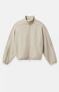 Fear of God ESSENTIALS Timber & Cloud White Modern Fleece Track Jacket