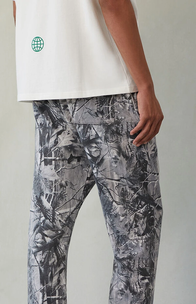 Pacsun Gray Camo Straight Leg Sweatpants