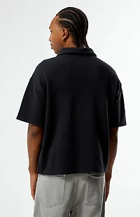 Pacsun Black Stone Solid Textured Camp Shirt