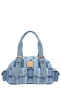 True Religion Soft Satchel Denim Mini Handbag