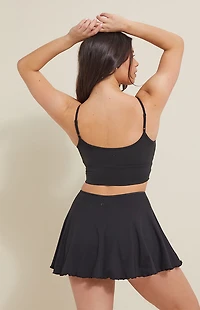 PAC 1980 Active Black Charmed Cropped Tank Top