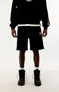 L/AB c/o Off-White Diagonal Open Hem Jogger Sweat Shorts