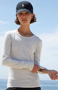 John Galt Silver Leah Long Sleeve Top