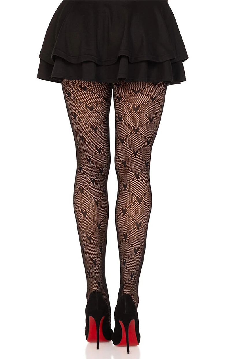 Leg Avenue Costume Valentina Heart Fishnet Tights