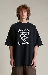 Fear of God ESSENTIALS Black Heavy Crew Neck T-Shirt