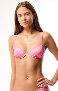 Aguaviva Polak Dot Coralia Halter Bikini Top