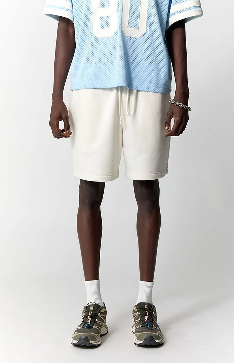 Pacsun Cream Fleece Volley Sweat Shorts