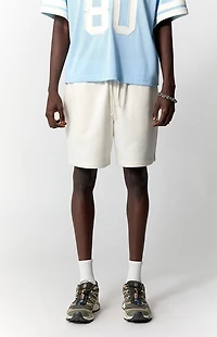 Pacsun Cream Fleece Volley Sweat Shorts