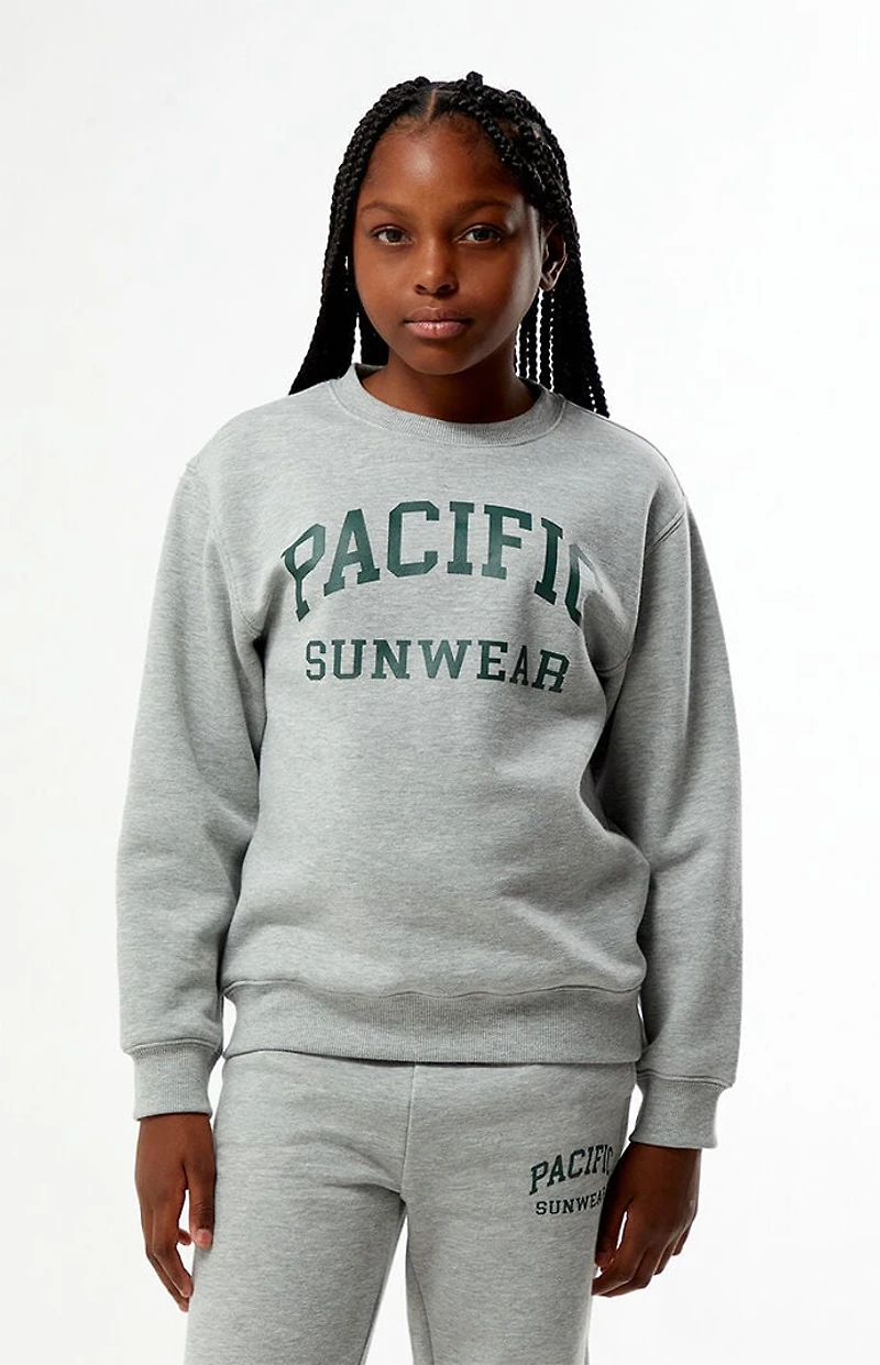 Pacsun Kids Heather Grey Crew Neck Sweatshirt