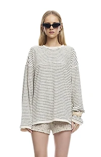 LIONESS Cheri Striped Long Sleeve Top