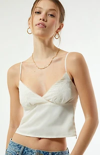 Your Favorite Embroidered Babydoll Tank Top