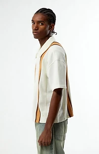 Pacsun Cream Sloan Textured Camp Shirt