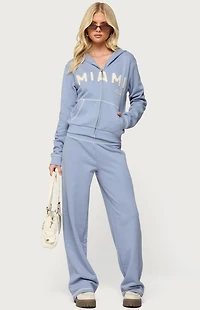 Edikted Miami Babe Zip Up Hoodie