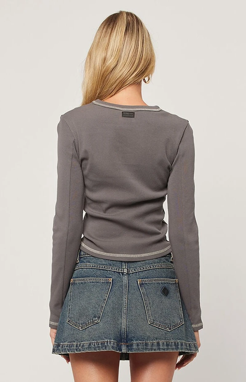 ABRAND 95 Lindsey A-Line Denim Mini Skirt