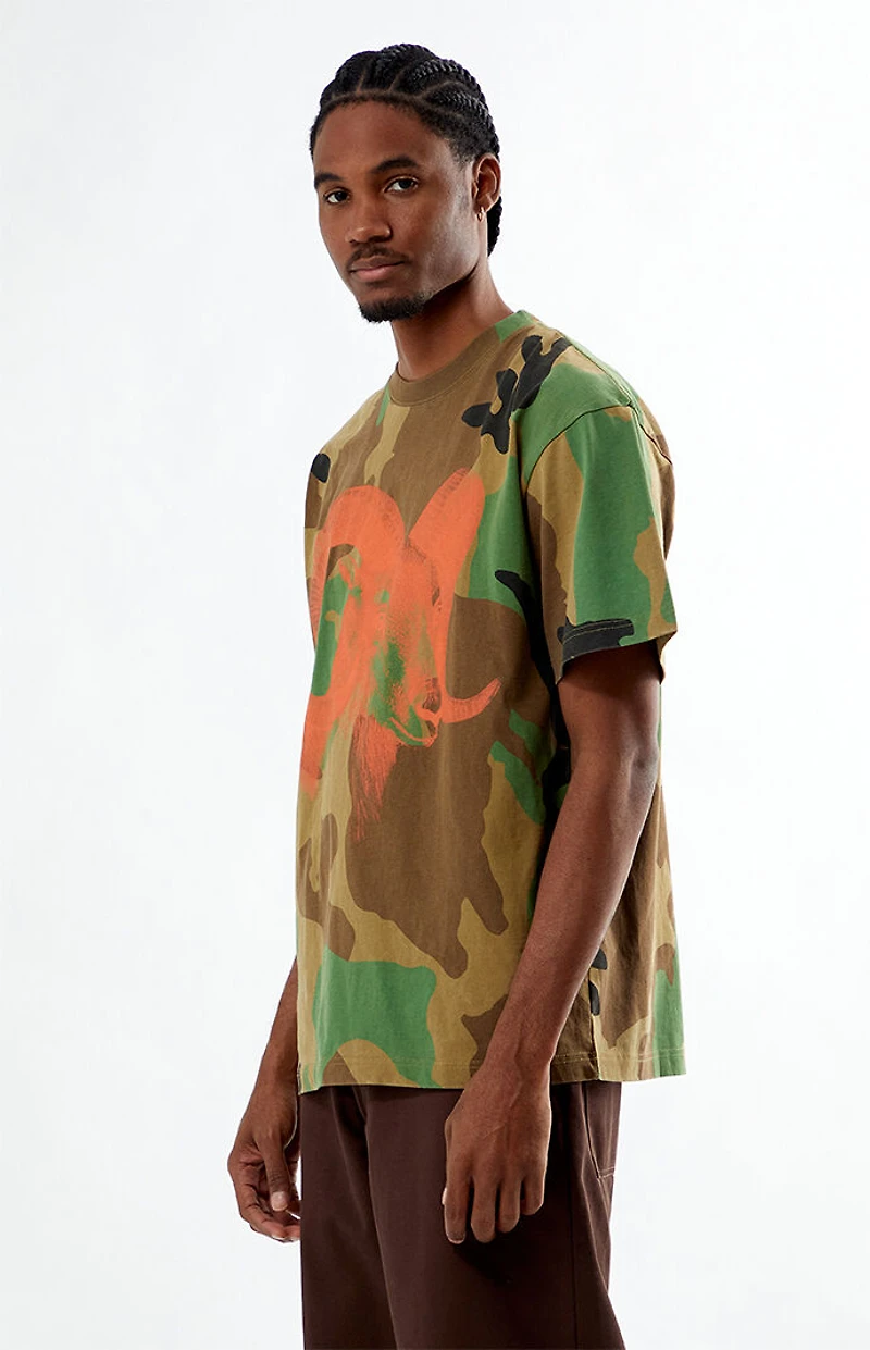 Pacsun Washed Camo Animal T-Shirt