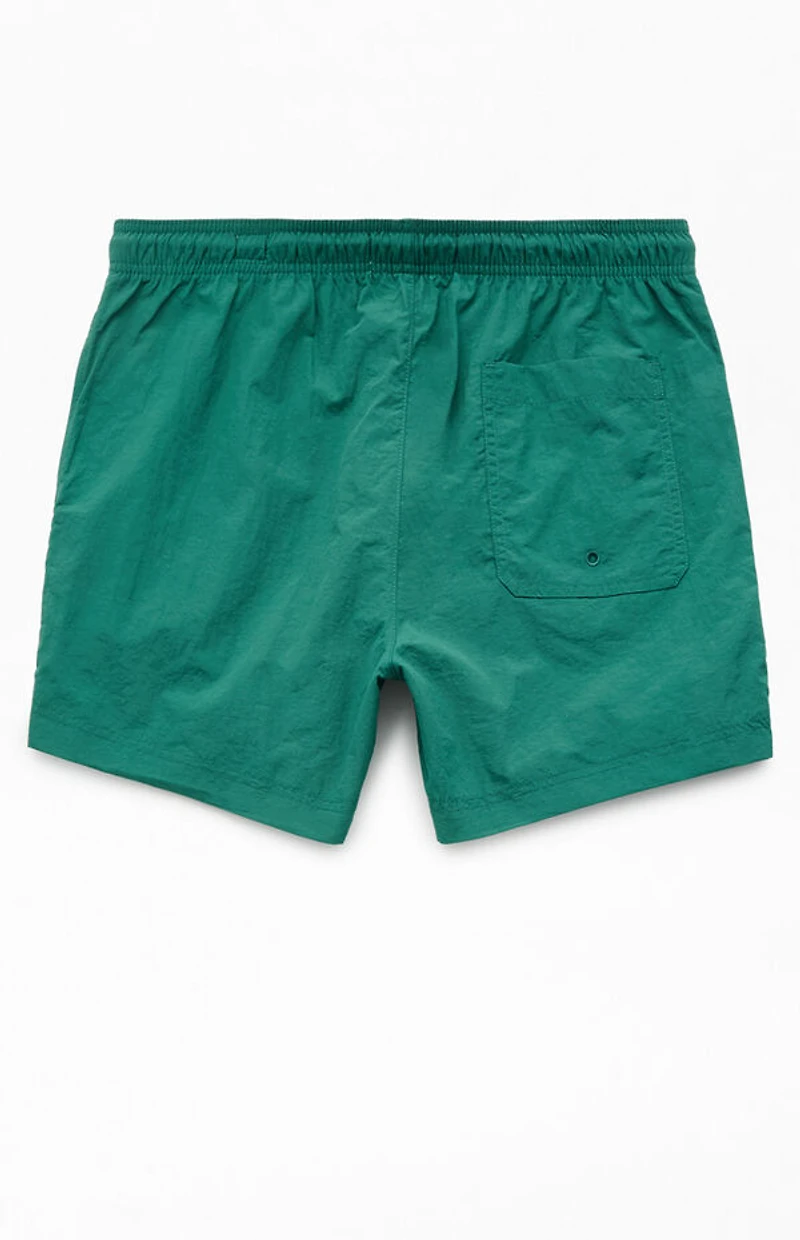 Pacsun Green Collegiate 4.5" Swim Trunks