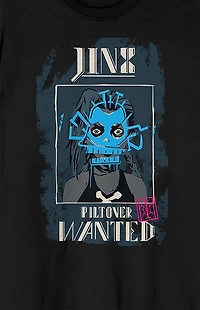 League Of Legends Arcane Jinx Wanted Poster T-Shirt