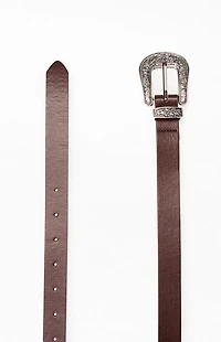 Pacsun Brown Basic Western Buckle Belt