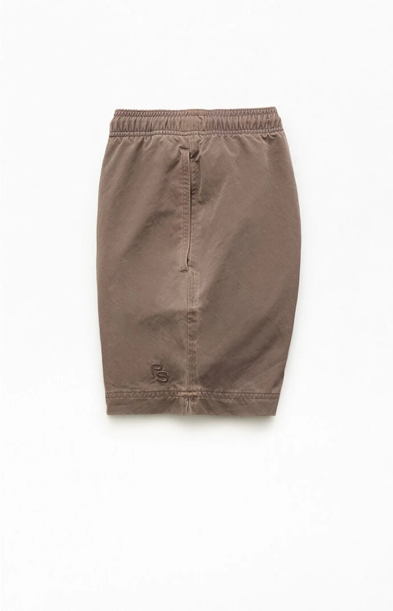 Pacsun Brown Sunny 5.5" Swim Trunks