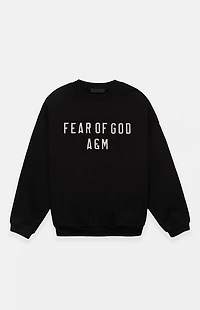 Fear of God ESSENTIALS Black Heavy Fleece Crew Neck Sweatshirt