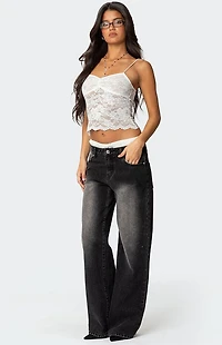 Edikted Rut Sheer Lace Tank Top