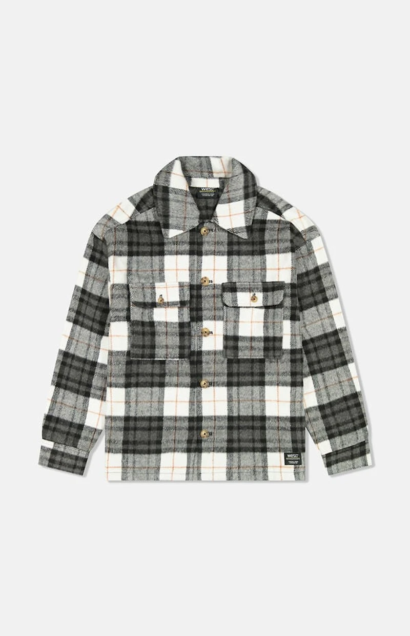 WeSC America Inc Chocolate Button Front Flannel Jacket