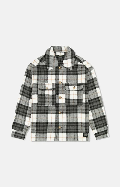 WeSC America Inc Chocolate Button Front Flannel Jacket