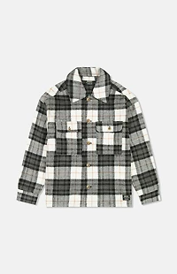 WeSC America Inc Chocolate Button Front Flannel Jacket