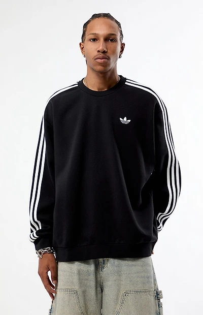 adidas Black Adicolor 3-Stripes Oversized Sweatshirt