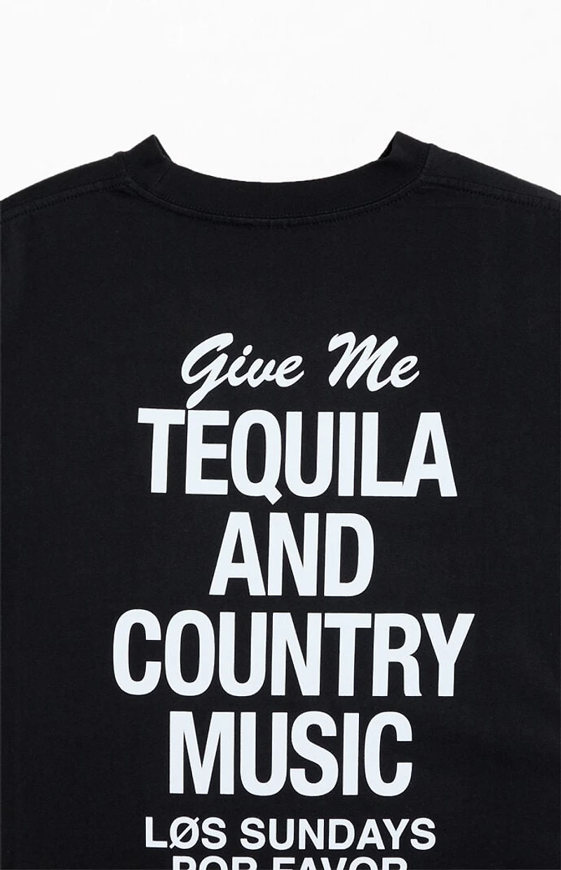Los Sundays Black The Tequila & Country Music T-Shirt