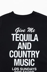 Los Sundays Black The Tequila & Country Music T-Shirt