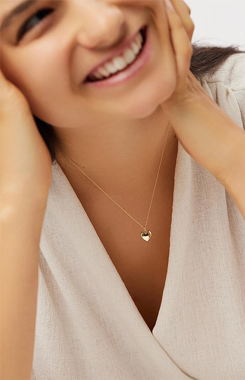 Ana Luisa Lev Small Gold Heart Necklace