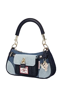True Religion Color Block Denim Shoulder Bag