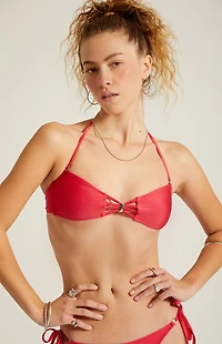 Third Charm Pink Shine Naya Bandeau Bikini Top