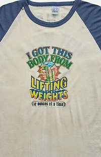 PS VINTAGE 80s Lifting Weights 12 Oz Graphic T-Shirt