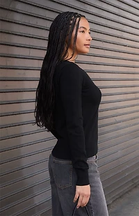 John Galt Black Button Down Cardigan