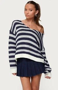 Edikted Eugenie Oversized Striped Knit Sweater