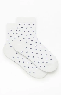 John Galt White & Blue Heart Socks