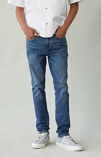 Pacsun Bryce Stacked Skinny Jeans Stretch Dark Blue