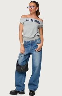 Edikted Rorie Mid Rise Straight Leg Jeans