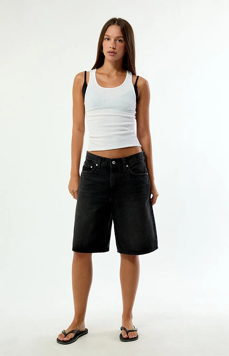 Levi's Black Middy Jorts