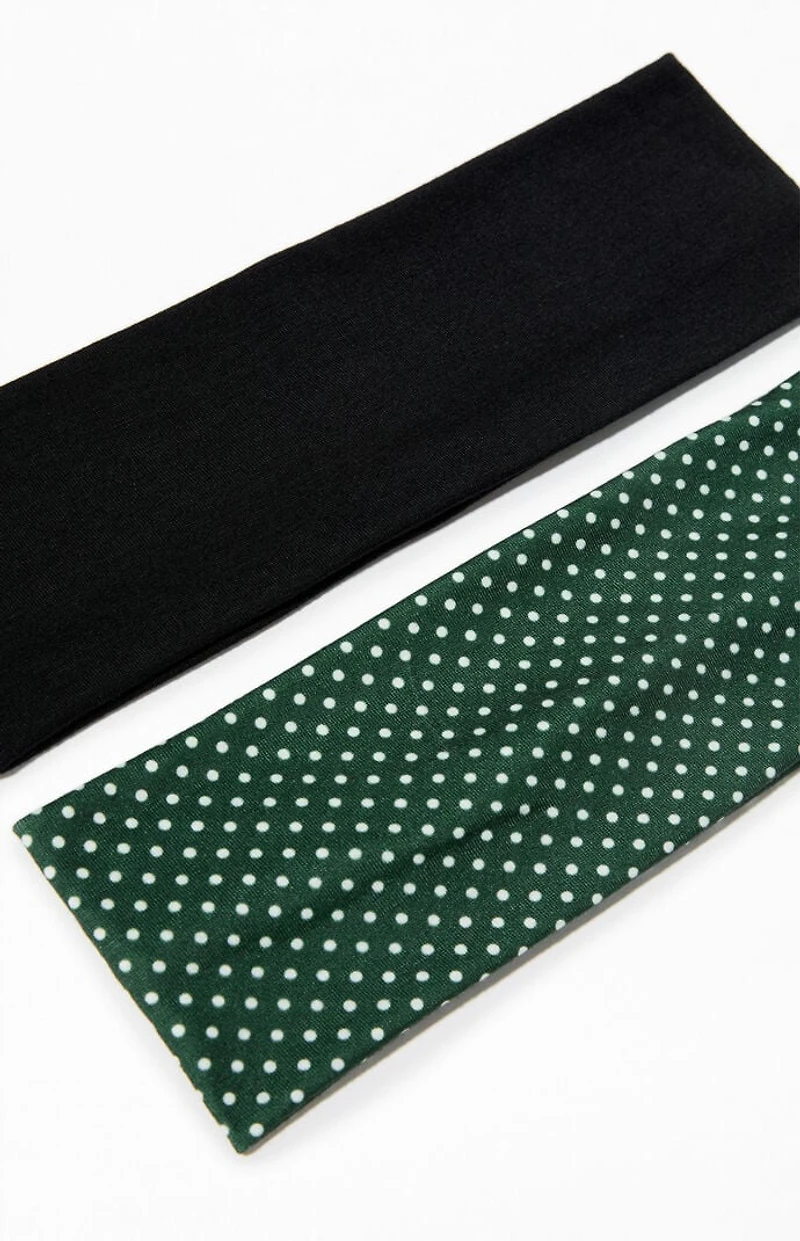 LA Hearts 2 Pack Polka Dot & Solid Headbands
